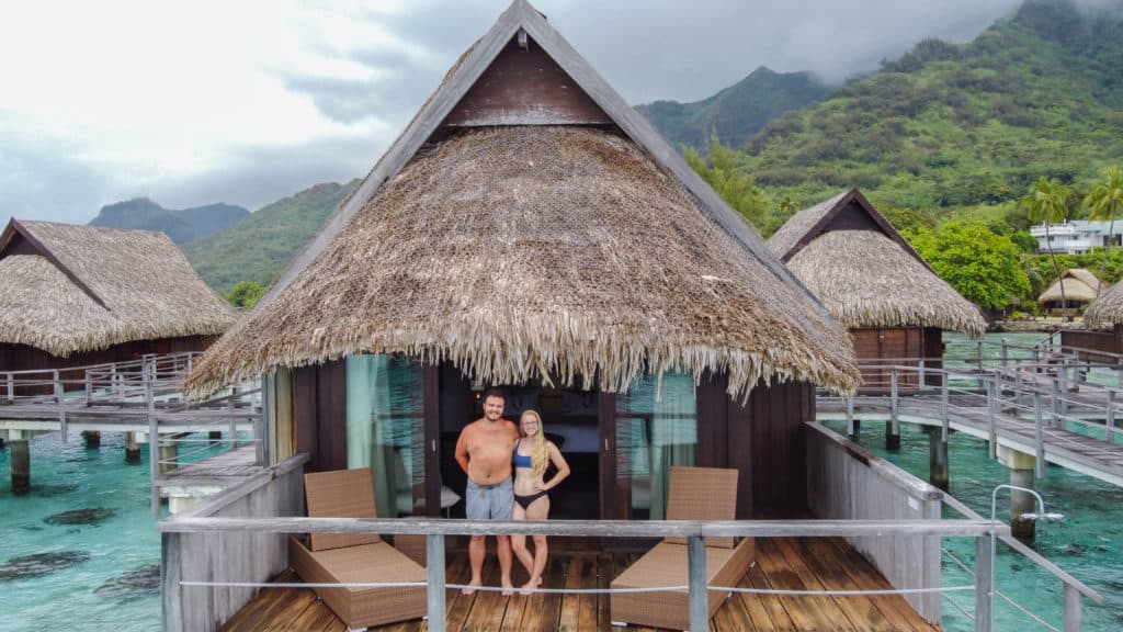 Staying in an overwater bungalow is a must while visiting the French Polynesia. This overwater bungalow was at the Sofitel, which we highly recommend.