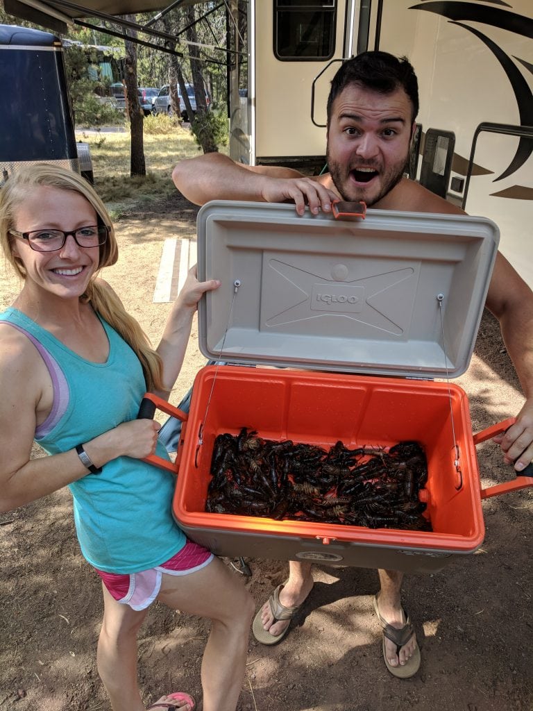 Mike & Laura With Crayfish