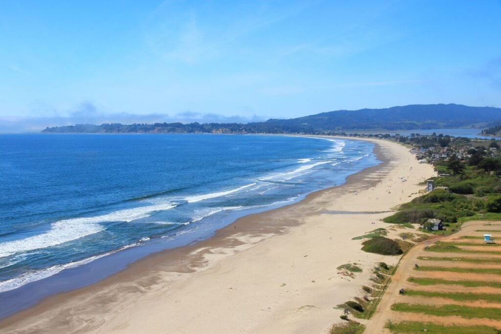 Stinson beach is an hour north of San Francisco, and is one of the warmest beaches in Northern California.